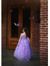 Amazing Butterflies Lace Flower Girl Dress
